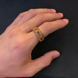 Versace Gold Greek Ring